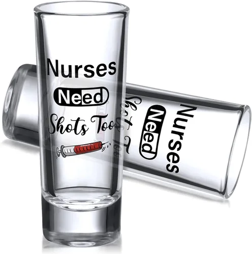 Miniatura 4 de Patelai Nurse Need Shots Too, divertido regalo de cristal para mujeres y hombres, mamá, hermana o amigo, regalo para enfermería, graduación