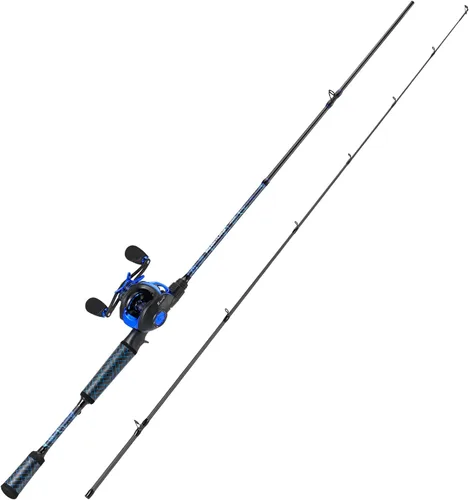Miniatura 2 de Sougayilang Spinning & Baitcaster - Combo de caña de pescar y carrete, 2 piezas en blanco de grafito IM7, guías de acero inoxidable con anillos