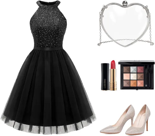 Miniatura 5 de LAKSMI Bolsos de mano de noche de acrílico transparente para mujer, con forma de corazón, lindo bolso con correa de cadena