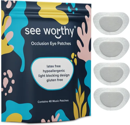 Miniatura 11 de Parche ocular adhesivo para niños y adultos - Como se vio en Shark Tank - Parche ocular transpirable y cómodo para niños, para ojo vago - Parches