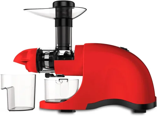 Miniatura 2 de F-9600 Exprimidor de masticación horizontal, prensa en frío, exprimidor profesional de velocidad lenta crea jugo continuo de frutas frescas