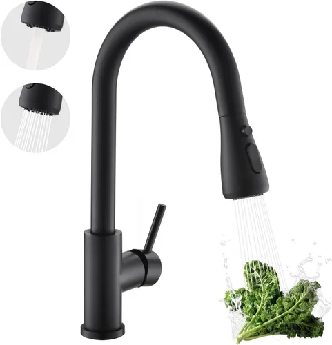 Miniatura 8 de Kicimpro Grifo de cocina sin contacto con pulverizador desplegable de níquel cepillado, grifo de cocina sin contacto con sensor de movimiento