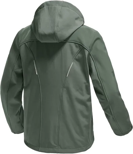 Miniatura 2 de Gopune Chaqueta de senderismo Softshell para hombre, con forro polar, impermeable, ligera, con capucha