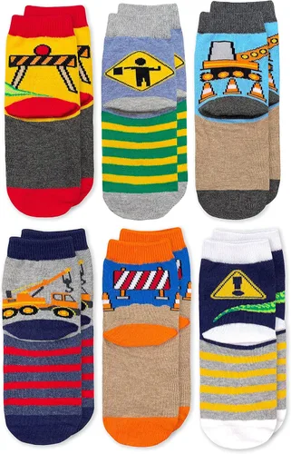Miniatura 3 de Jefferies Socks Paquete de 6 calcetines de construcción de dinosaurios para niños