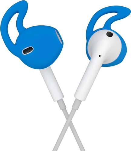 Miniatura 4 de D & K Exclusives Puntas de gancho para auriculares [7 pares] Geles antideslizantes de silicona suave para auriculares, negro, blanco, rojo, naranja