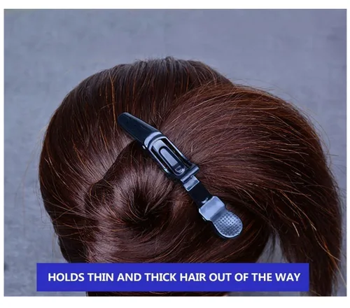 Miniatura 6 de 6 pinzas de plástico antideslizantes para el cabello, pinzas profesionales de peluquería para seccionar, pinzas de cocodrilo para cabello grueso