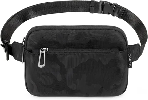 Miniatura 40 de ZORFIN Riñonera para mujeres y hombres, riñonera de moda con correa ajustable para exteriores, entrenamiento, viajes, casual, correr, senderismo
