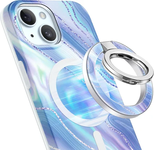 Miniatura 9 de GVIEWIN Soporte Magnético para Anillo de Teléfono, Compatible con MagSafe Agarre de Teléfono con Soporte Ajustable, Soporte Magnético de Anillo