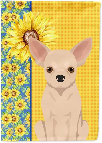 Miniatura 193 de Caroline's Treasures WDK5331CHF - Bandera de verano con diseño de girasoles rojos y blancos, manga grande, para porche, para colgar en la pared