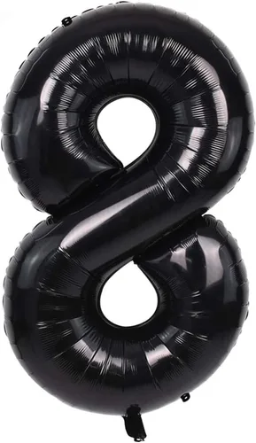 Miniatura 29 de TONIFUL Globos grandes de helio de letras B negras grandes de 40 pulgadas, globos de aluminio Mylar para decoración de suministros de fiesta