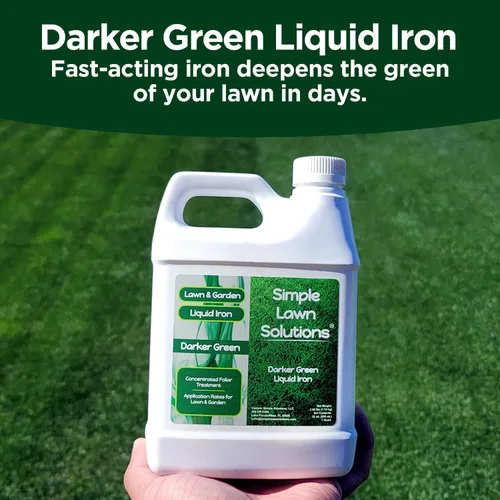 Miniatura 2 de Simple Lawn Solutions - Fertilizante líquido de hierro verde oscuro - Micronutrientes quelatados - Refuerzo verde concentrado para césped, plantas