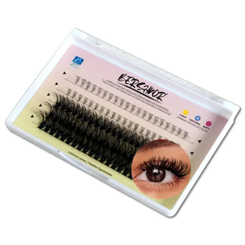Miniatura 16 de Pestañas postizas 3D con volumen de ojo de gato, pestañas de banda transparente, aspecto natural, imitación de visón, tira invisible, pestañas