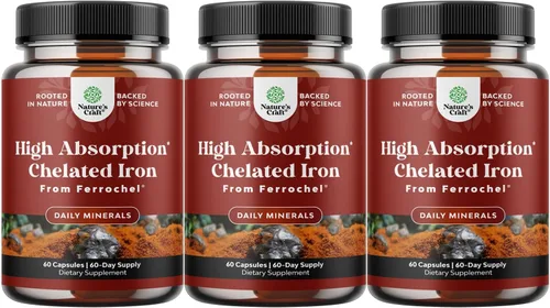 Miniatura 9 de Suplemento de hierro de liberación lenta para mujeres y hombres, apoya la salud, soporte sanguíneo, bisglicinato de hierro con vitamina C, energía