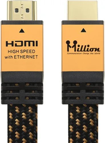 Million Cable Ultra HDMI de alta velocidad de 3 pies (3.3 ft) con Ethernet - HDMI 2.0 soporte profesional 4K 3D 2160P 1440P - Canal de retorno de