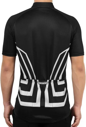 Miniatura 3 de Camisetas de ciclismo para hombre, camisetas de ciclismo de manga corta, chaqueta de bicicleta con cremallera completa