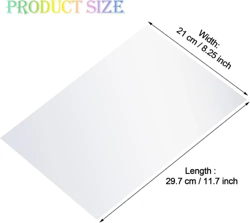 Miniatura 2 de Outus 24 hojas de papel adhesivo holográfico, hojas de laminado holográfico, láminas de superposición transparente, laminación adhesiva de vinilo