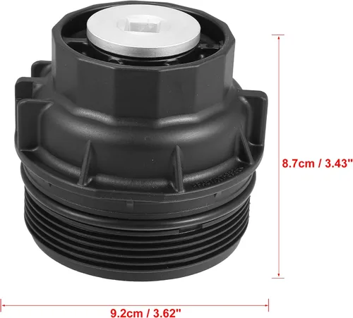 Miniatura 3 de X AUTOHAUX Reemplazo de la tapa de la carcasa del filtro de aceite de automóvil para Toyota Avalon Camry Highlander 2009-2021 para Lexus ES300h