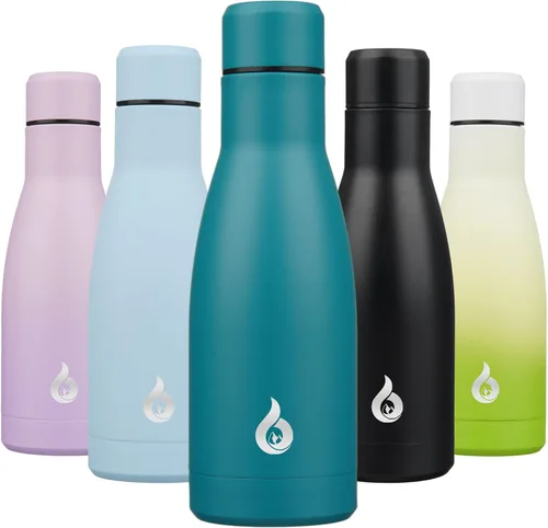 Miniatura 56 de BJPKPK Botella de Agua Aislada 17oz Botellas de Agua de Acero Inoxidable Apta para Lavavajillas Metal Térmica Mantiene Frío y Caliente, Gris Niebla