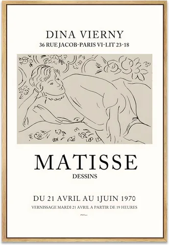 Miniatura 9 de Zzuyi Henri Matisse - Arte de pared, decoración de arte abstracto, decoración de habitación pastel danés, arte de pared bohemio, 12 x 16 pulgadas