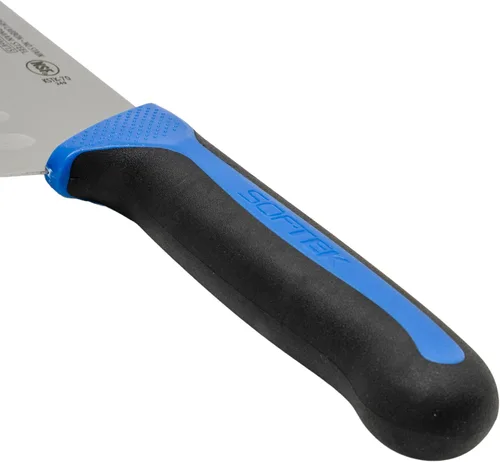 Miniatura 2 de Sof-Tek, cuchillo Santoku de 7 pulgadas, mango de agarre suave, plata/negro/azul