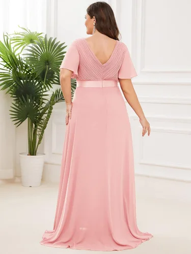 Miniatura 2 de Ever-Pretty 09890 Maxi vestido de fiesta de noche con cuello en V doble para mujer