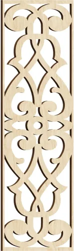 Miniatura 108 de 9 3/8"W x 24 3/8"H x 1/4"T Bellaire Decorativos Paneles de pared de madera calado, abedul