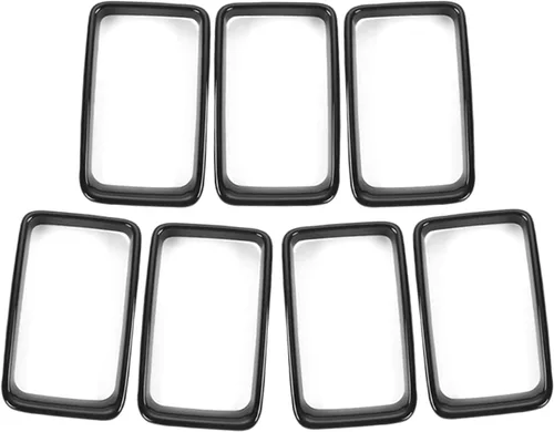 Miniatura 2 de JeCar Kit de embellecedores de parrilla con clip para Jeep Grand Cherokee 2014-2016, color negro