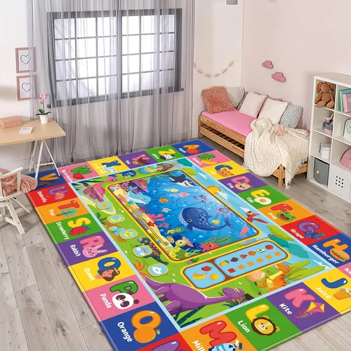 Miniatura 6 de Tapete de juego para el suelo, tapete de juego educativo para gatear, tapete suave ABC para niños, alfombra de juego para sala de juegos, aula