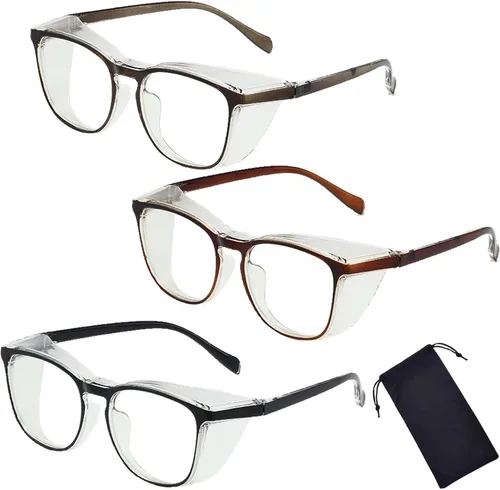Miniatura 11 de Gafas de seguridad para hombres y mujeres, gafas de seguridad antivaho cómodas, bloqueo de luz azul, protección UV, enfermeras adultas (clear 1pack)