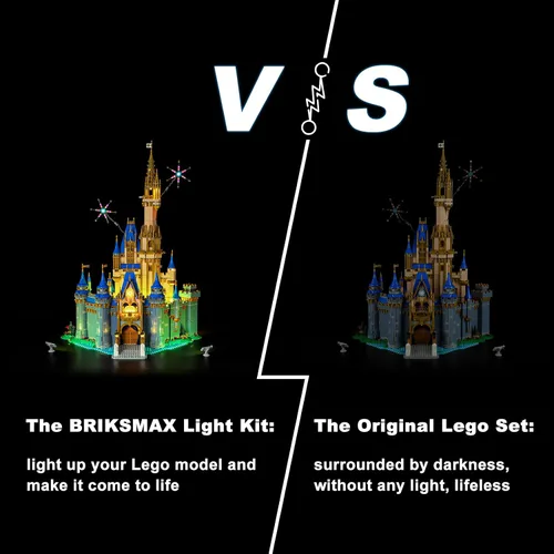 Miniatura 6 de BRIKSMAX Kit de iluminación LED para LEGO-43222 Disney Castle (versión de control remoto), compatible con el modelo de bloques de construcción