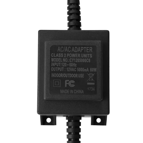 Miniatura 2 de AGPtEK Transformador convertidor de voltaje 110/120V a CA 12V/5A, convertidor de fuente de alimentación impermeable de 60 vatios para luz