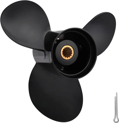 Miniatura 10 de OEM Upgrade Aluminum Boat Propeller Fit BRP Johnson Evinrude OMC Stern Drive 15-35 HP OEM#765049 763486 765050 778863 20 25 30 35 HP 14 Spline Tooth