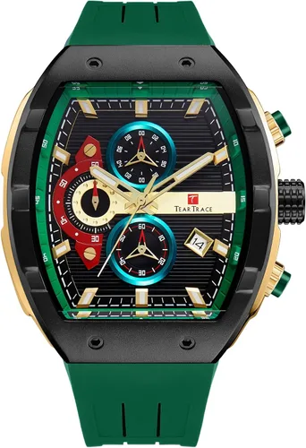 Miniatura 13 de Watches for Men Original Analog Quartz Waterproof Sport Mens Watches Tonneau Chronograph Luminous Fashion Unique Casual Watch with Silicone Strap