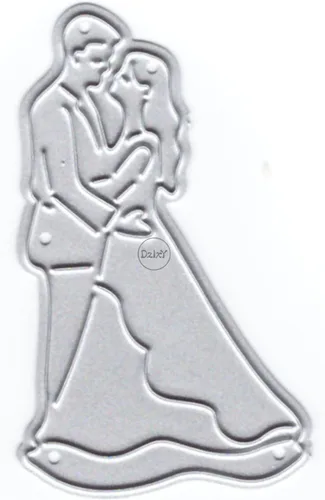 DzIxY Hermosos troqueles de corte de metal para novios para hacer tarjetas, juego de troqueles de papel de gofrado, plantillas para máquina de 11