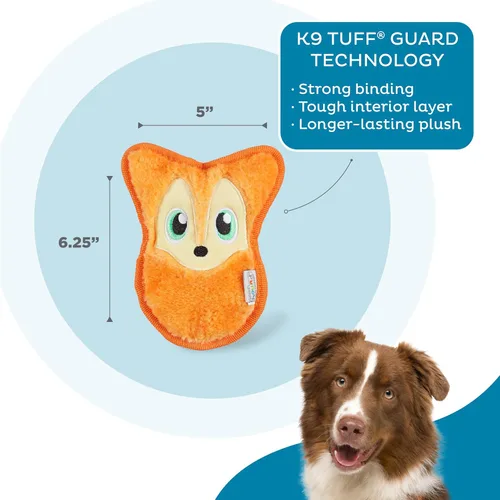 Miniatura 3 de Outward Hound Invincibles - Juguete de peluche para perro, XS zorro