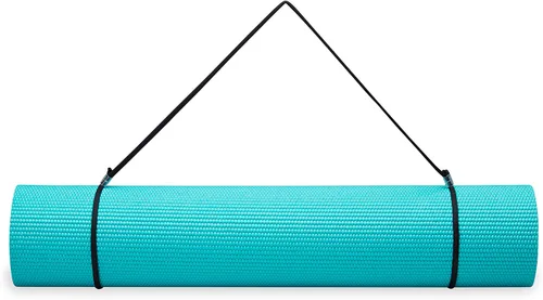 Miniatura 7 de Gaiam Essentials 1/4" Thin (6mm) Yoga & Pilates, Fitness & Exercise Mat with Easy-Cinch Carrier Strap Cusion Support For Fitness and Gym Workouts