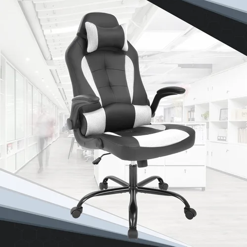 Miniatura 10 de Silla de computadora para videojuegos, silla de computadora de carreras, silla de oficina, silla de escritorio moderna y ajustable, silla ergonómica