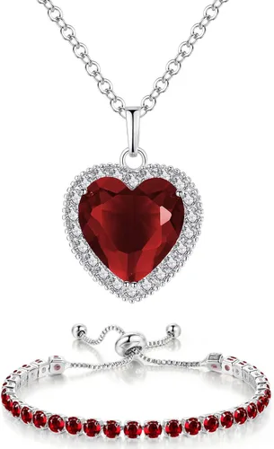 kai bao city Collares de corazón de cristales azules con juegos de pulsera, joyería de zafiro simulado, corazón del océano, collar con colgante de
