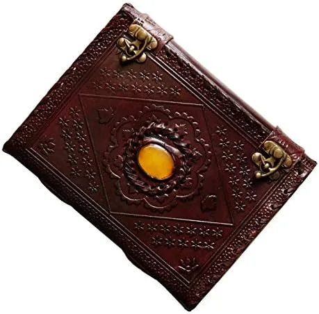Miniatura 2 de Montexoo - Diario grande vintage de 8 pulgadas con encuadernado de cuero y cerradura para hombres y mujeres, diario de viaje