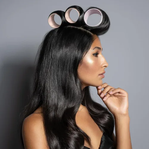 Miniatura 2 de The Hair Edit Pump Up The Volume - Rodillos térmicos de cerámica – 6 rodillos de pelo de agarre automático surtidos con bolsa de almacenamiento
