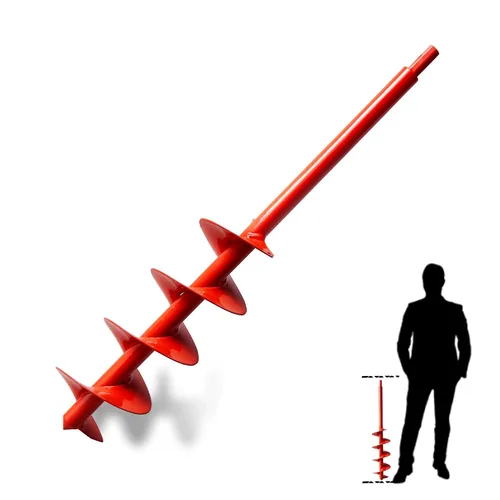 Miniatura 4 de Broca de taladro de 24 x 3 pulgadas, bombilla hexagonal de 3/8 pulgadas, maceta de cama de jardín resistente en espiral