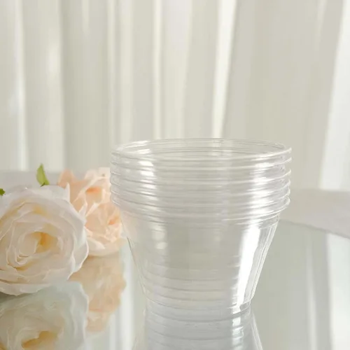 Miniatura 2 de Efavormart - Paquete de 50 tazas de plástico transparente de 7 onzas con tapas de cúpula, pudín y cuencos de frutas para eventos y concesiones a