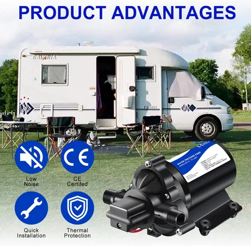 Miniatura 5 de TDRSUPER Bomba de transferencia de agua autocebante de 110 V CA, bomba de refuerzo de alta presión 4GPM 45PSI, bomba de riego de jardín de diafragma