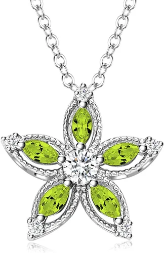 ITS4YEO Collar de plata de ley 925 con dije de circonita y piedra natal, regalo de joyería para mujeres, esposa, niñas, regalo de San Valentín
