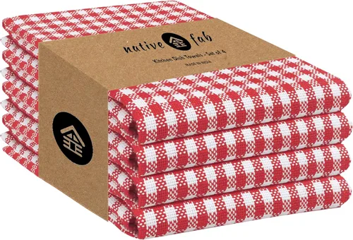 Miniatura 26 de Native Fab Paquete de 12 toallas de cocina a cuadros a cuadros, de algodón, duradero, lavable, de 16 x 26 pulgadas, paños de cocina, suaves y Gris