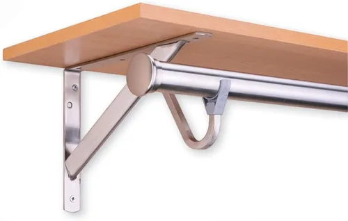 Miniatura 2 de John Sterling Shelf Closet-Pro HD RP-0495-BN Heavy Duty Shelf & Rod Bracket, Brushed Nickel (Pack of 10)