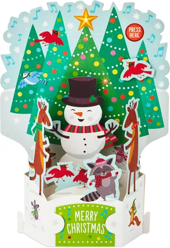 Miniatura 2 de Hallmark Paper Wonder - Tarjeta de Navidad desplegable con luces y música (reproduce rockeando alrededor del árbol de Navidad)