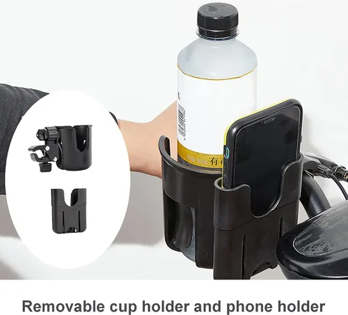 Miniatura 2 de Portavasos 2 en 1, organizador de cochecito con rotación de 360 grados - Bicicleta, cochecito, silla de ruedas, taza andadora, soporte