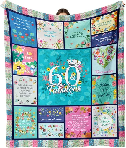 Miniatura 9 de 50th Birthday Gifts for Women Blanket, 50 Year Old Birthday Gifts for Women, Gifts for 50 Year Old Woman, 50th Birthdays Decoration Throw Blanket