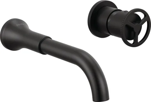 Miniatura 6 de Delta Faucet Trinsic vestiduras de llave para lavabo, de montaje de pared, con mango individual, T3559LF-BLWL Negro mate
